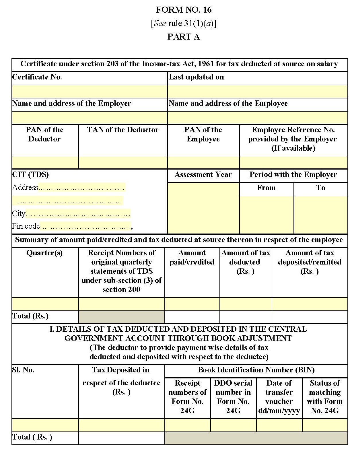 form 16a application letter