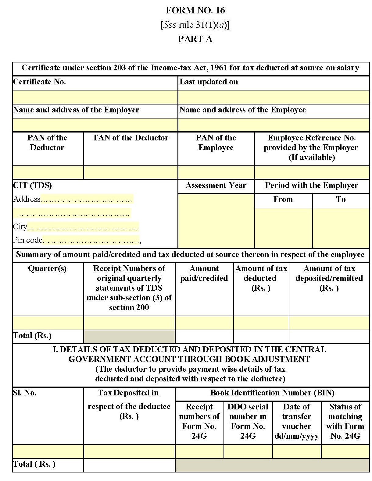 Form 16 Application For A Student S Pass Printable Pdf Download 